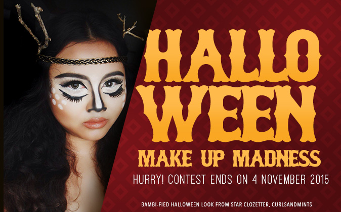 Upload your best Halloween makeup photo for a chance to WIN a perfume. Don’t forget to use the hashtags #HalloweenMakeupMadness2015 #Clozette